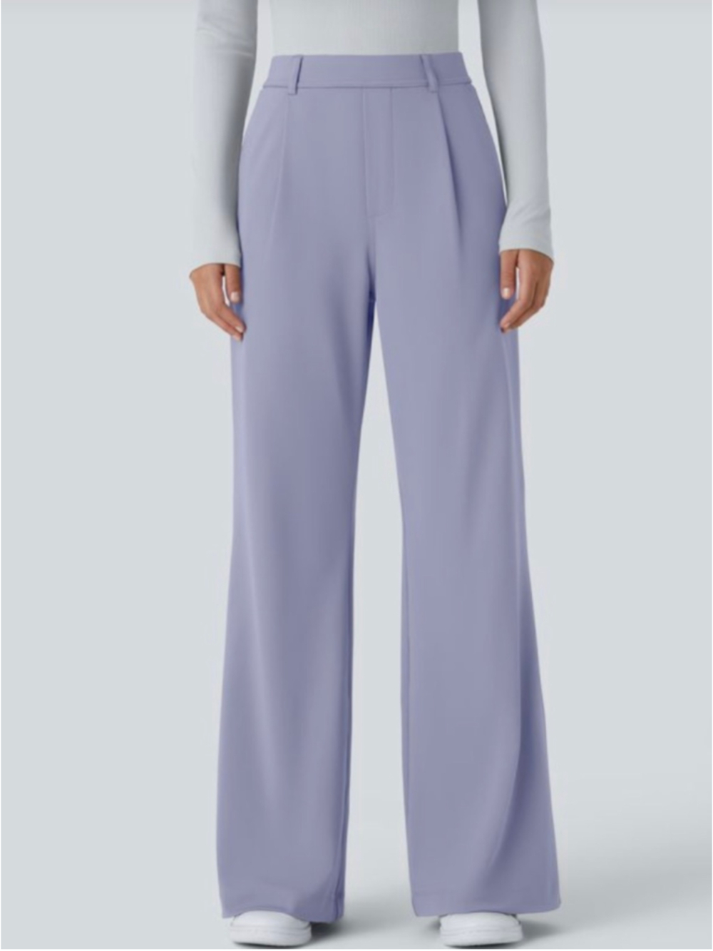NWT Halara Flex™ DayStretch High Waisted Pocket Work Flare Pants, Sz L, Lavender